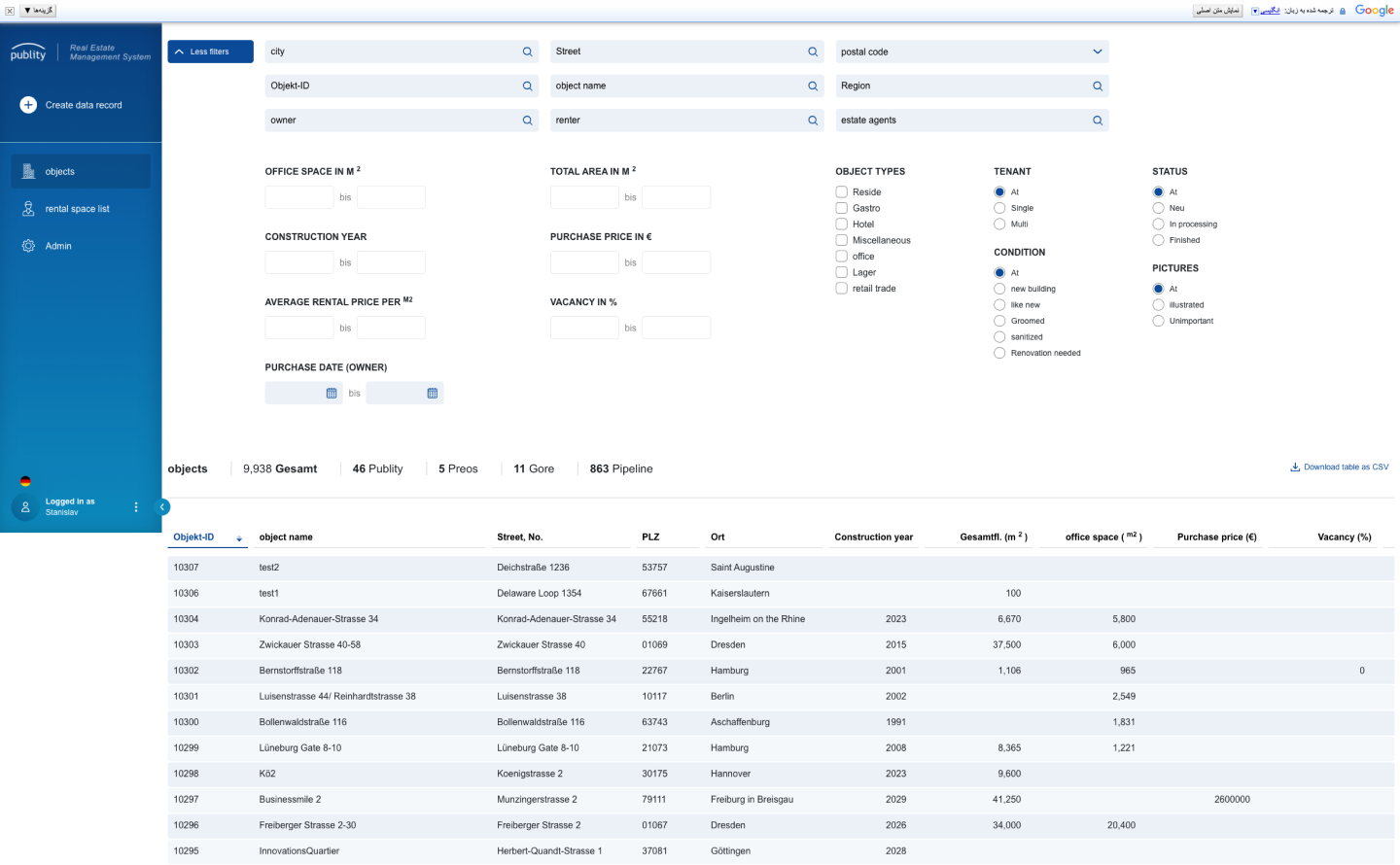 publity Dashboard