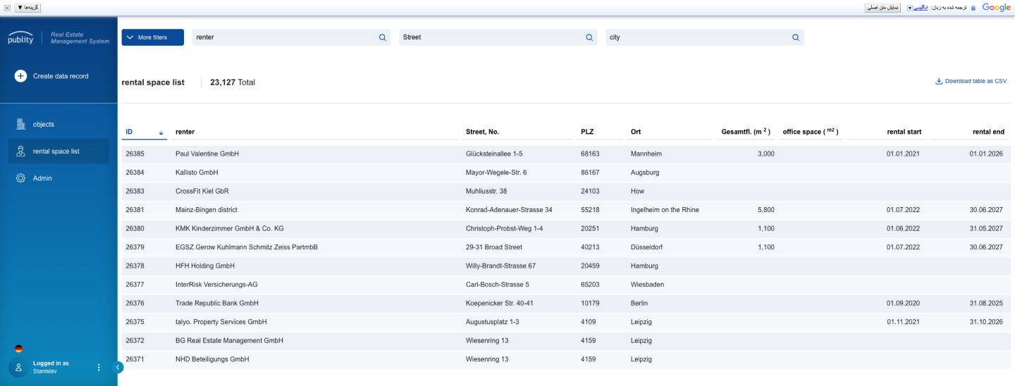 publity Dashboard
